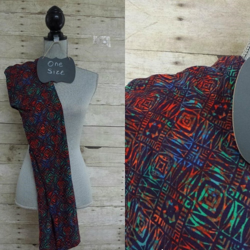 NWT OS One Size LuLaRoe Legging - Purple Green Red Blue Orange Print